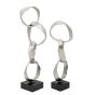 4 Silver Stacking Rings Statue