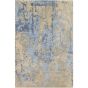 Blue and Khaki Abstract 2x3 Rug