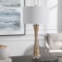 Taupe Gray Textured Table Lamp