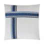 Blue Crossed Applique Pillow