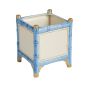 Small Blue Bamboo Cachepot