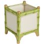 Large Green Bamboo Cachepot