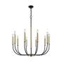 Black Ten Light Chandelier