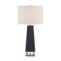 Navy Geometric Nickel Lamp