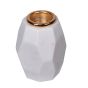 White Geometric Tealight Holder