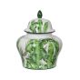 Green and White Urn