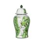 Green and White Ginger Jar