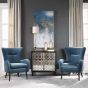 Jewel Tone Blue Accent Chair