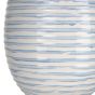 Blue Ribbed Ceramic Lamp