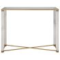 White Pillar Leg Console Table