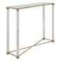 White Pillar Leg Console Table
