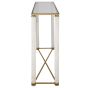 White Pillar Leg Console Table