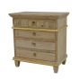 4 Drawer Natural Side Table