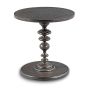 Slate Finish Round Side Table