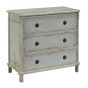 Distressed Gray 3 Door Chest