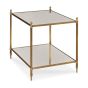 Brass & Mirror Side Table
