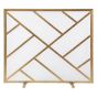 Geometric Gold Fire Screen