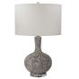 Black & Grey Flaked Table Lamp