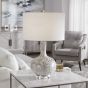 Black & Grey Flaked Table Lamp
