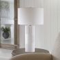 White Patchwork Table Lamp