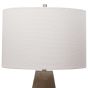 Crackle Taupe Ceramic Lamp