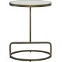 Marble & Gold Oval Accent Table