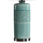 Teal Glaze Oval Column Lamp