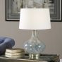Blue Gray Mottled Glass Lamp