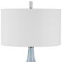 Coastal Style Aqua Crackle Lamp