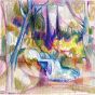 Bright Colored Waterfall Art