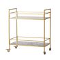 White Marble & Gold Bar Cart