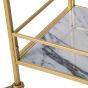 White Marble & Gold Bar Cart