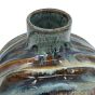 Short Blue Brown Abstract Vase