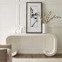 White Gesso Scroll Console