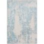 Light Gray Blue White Area Rug