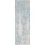 Light Gray Blue White Area Rug
