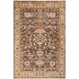 Brick Red & Cream Area Rug