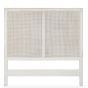White Wood Cane King Bed