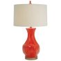 Orange Ceramic Brass Base Lamp