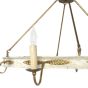 8-Light Round White Chandelier