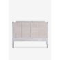 White Cane King Headboard