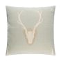 Cream and Tan Deer Pillow