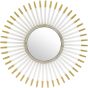 Lucite & Brass Sunburst Mirror