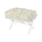 Fur Bench with Acrylic Legs