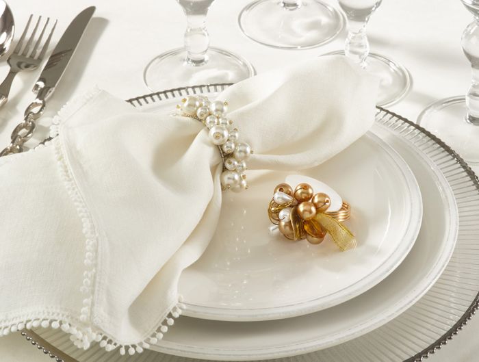 Faux Pearl Napkin Ring