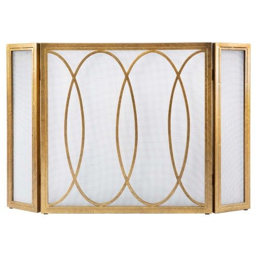 Gold Parisian Fire Screen