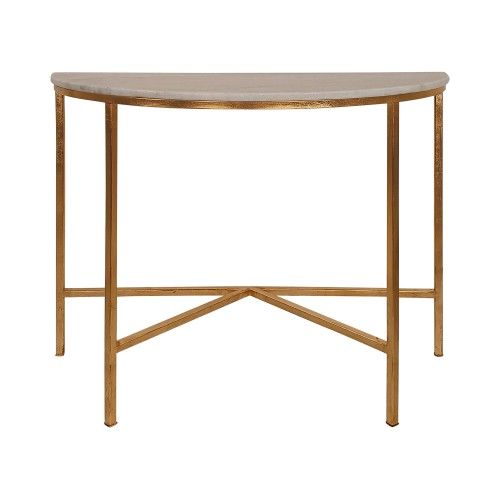 Gold & Carrera Marble Demilune