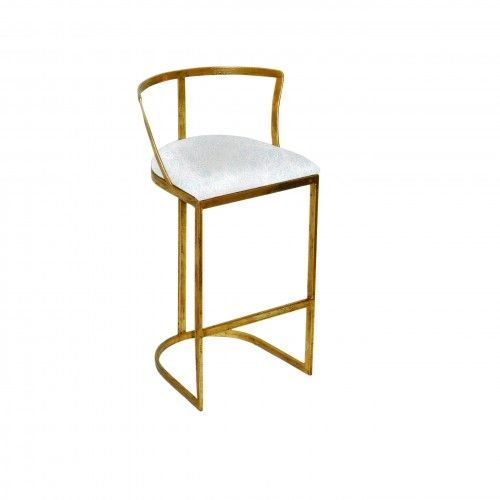 Gold & Blue Counter Stool