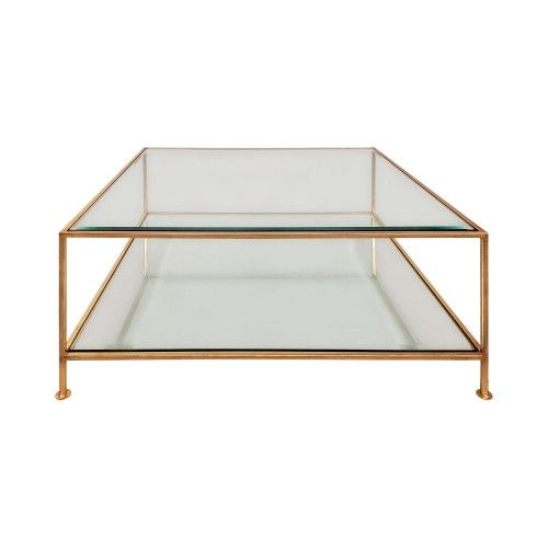 Gold/Glass Modern Coffee Table