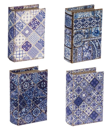 Blue Pattern Book Box